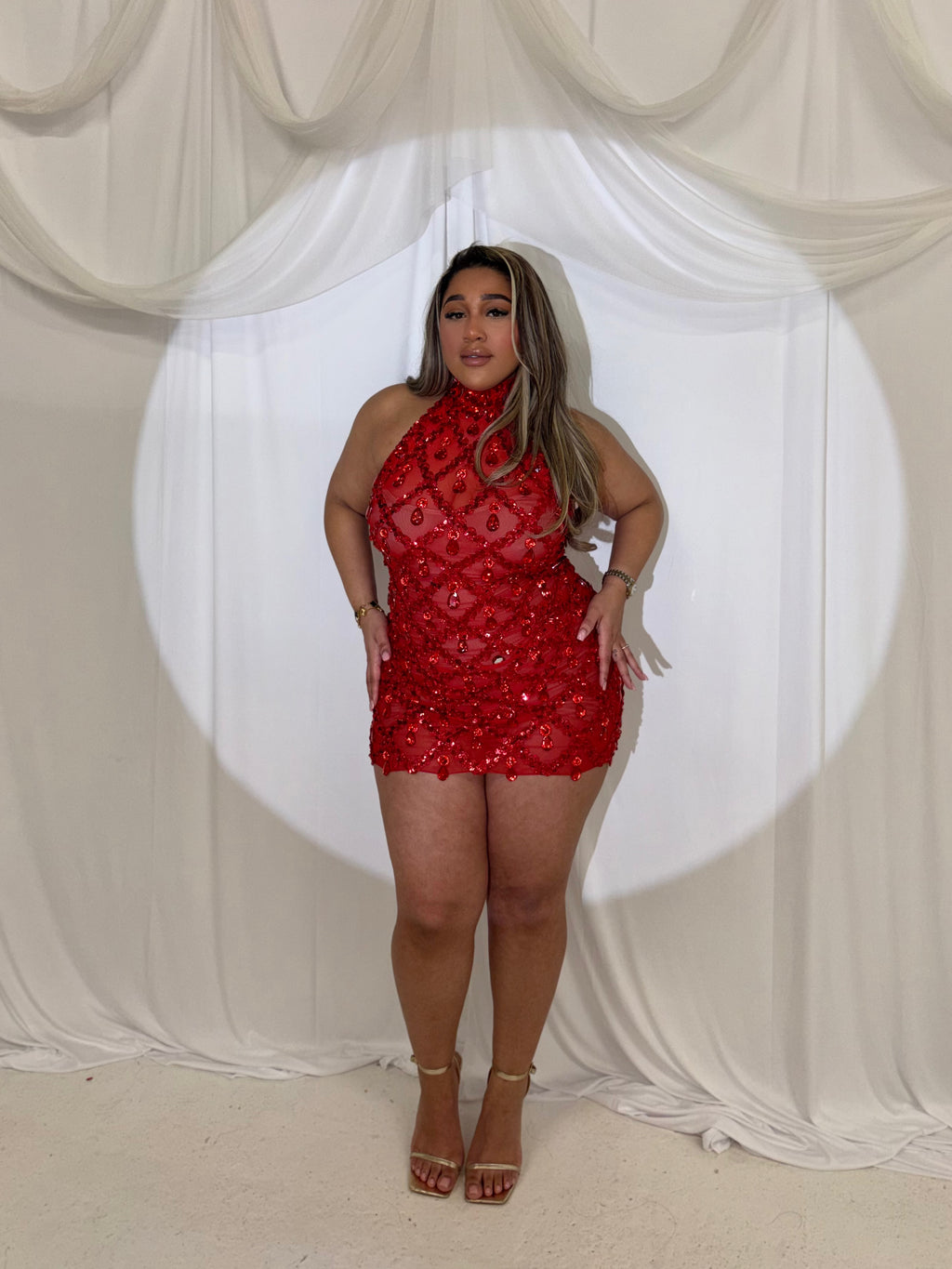 Zuva Mini Dress - Claret Red