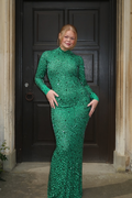 Ruva Long Sleeved Maxi Dress - Green