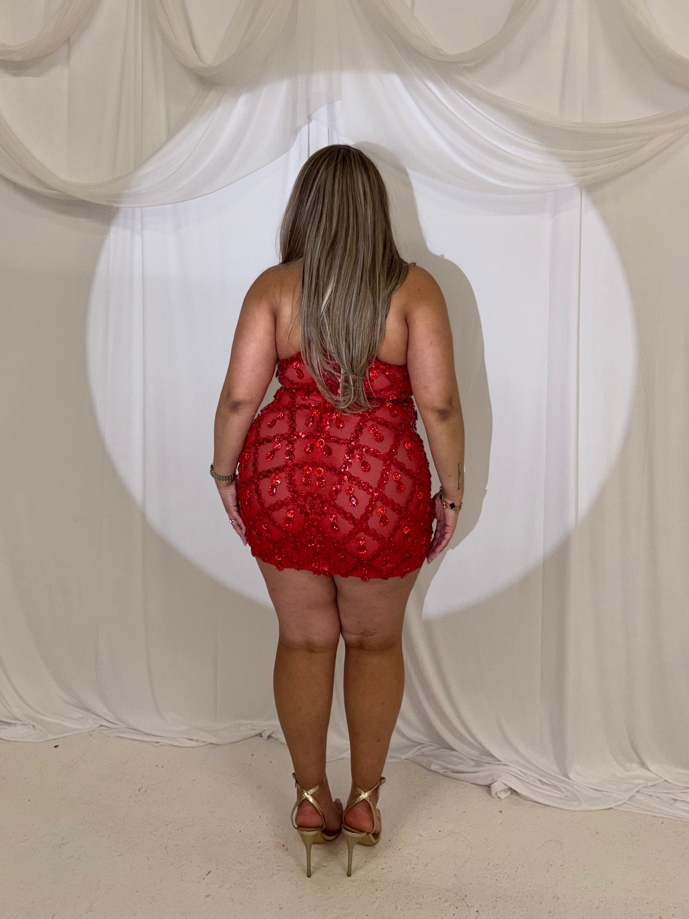 Zuva Mini Dress - Claret Red