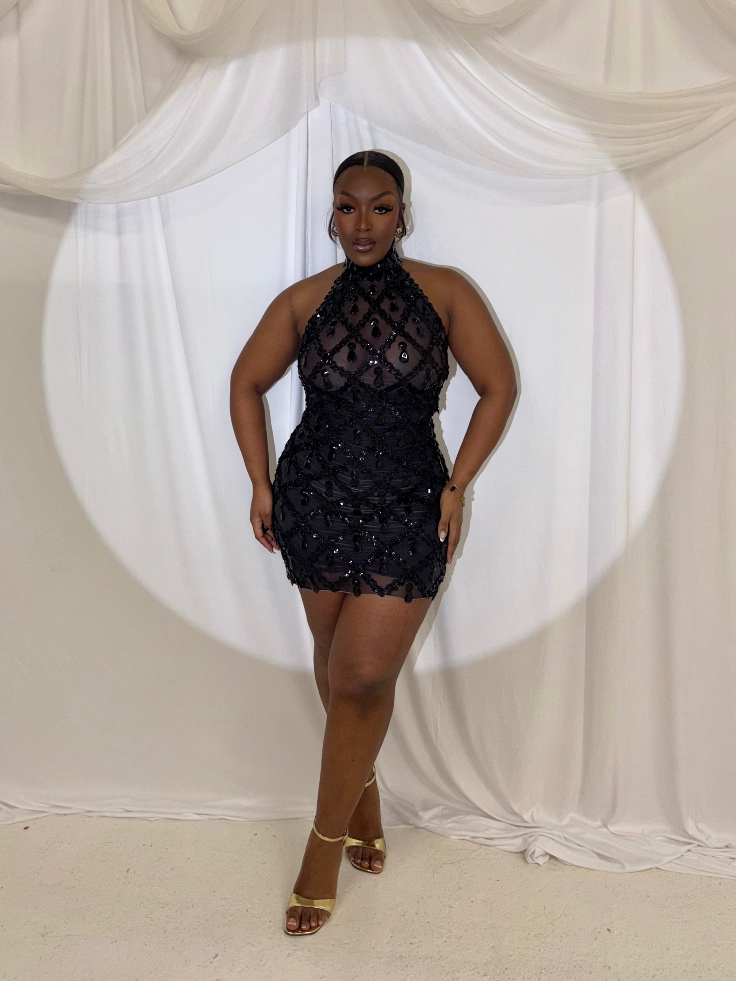 Zuva Mini Dress - Midnight Black