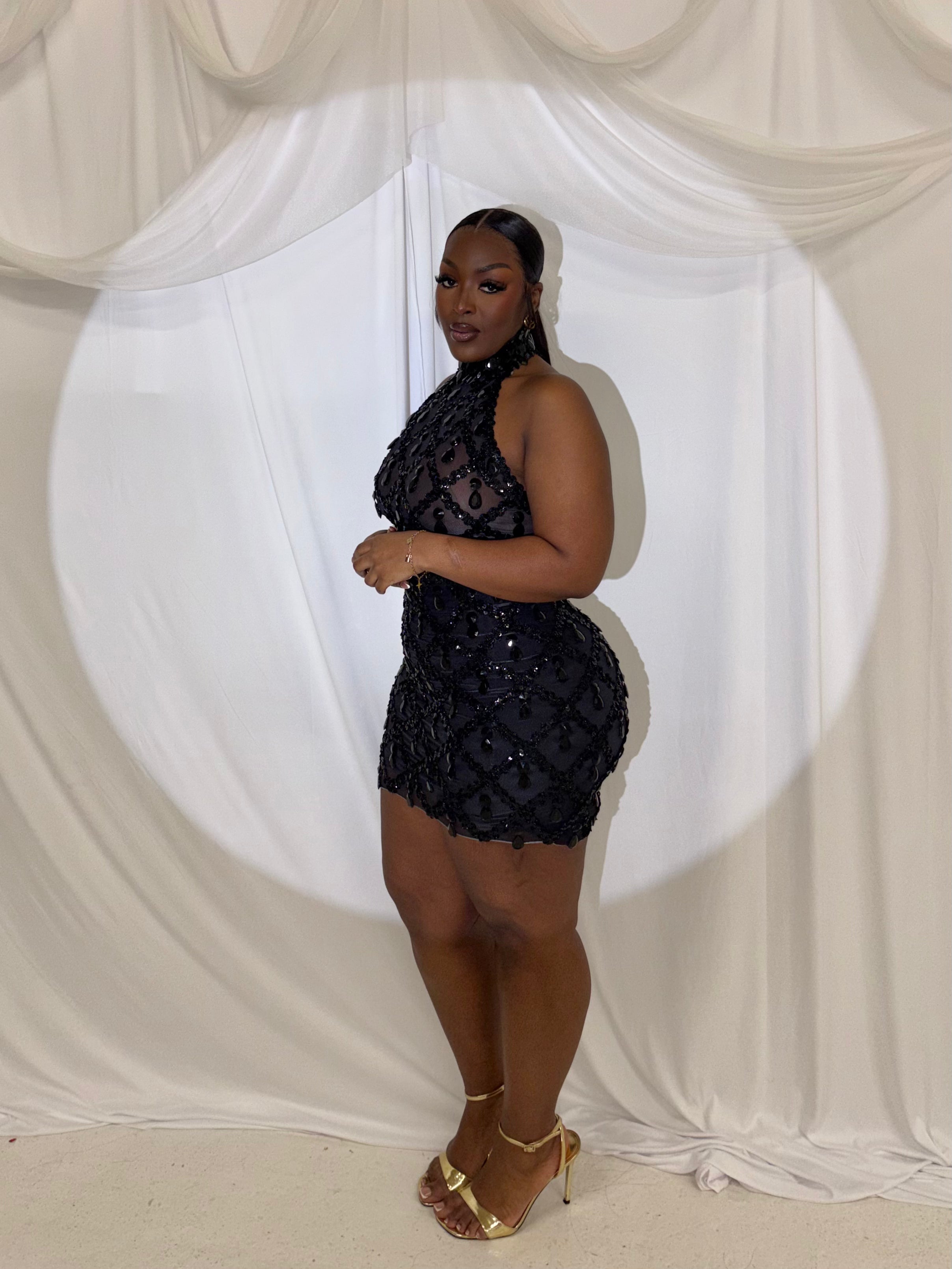 Zuva Mini Dress - Midnight Black