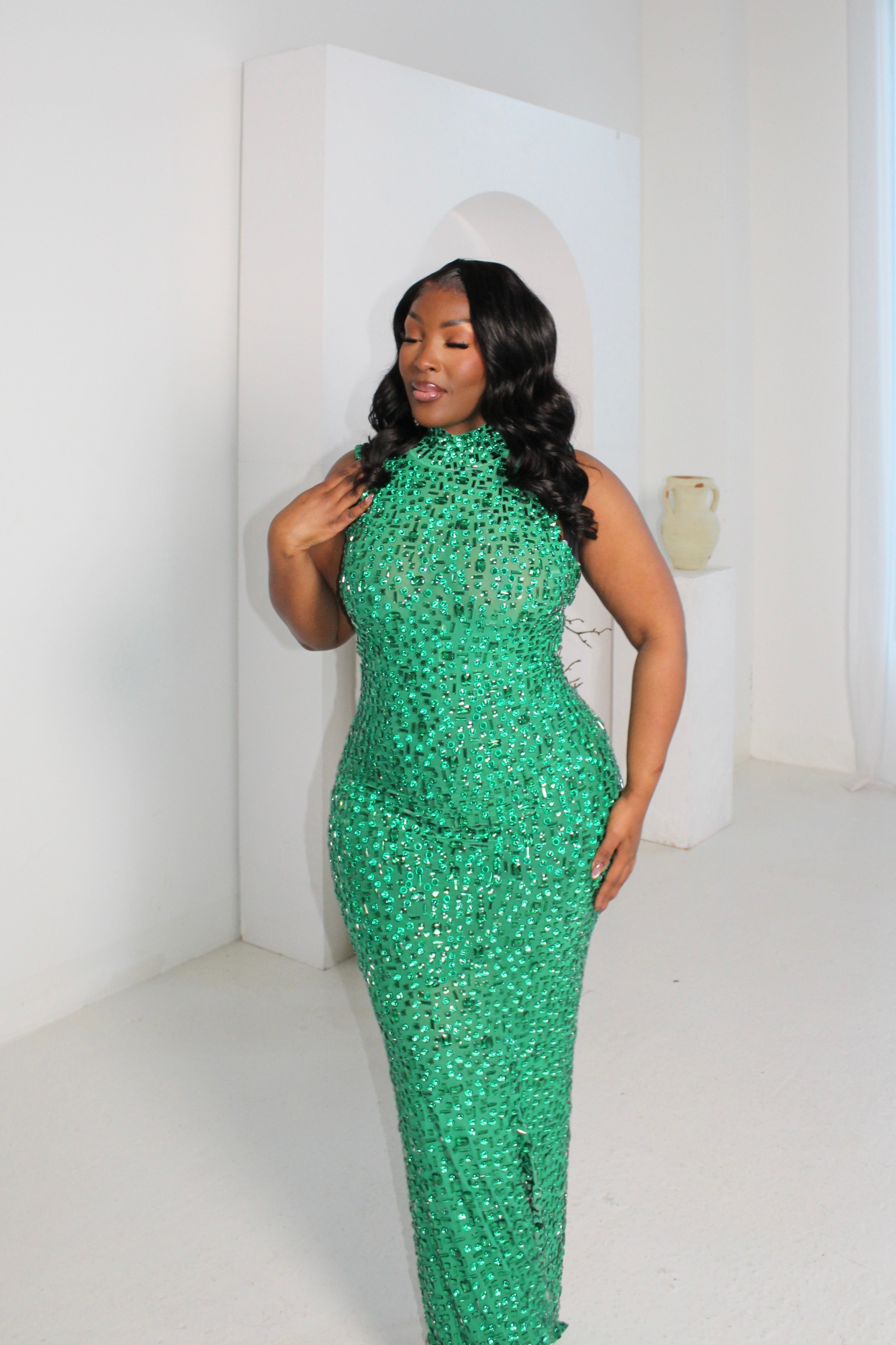 Ruva Dress - Clover Green