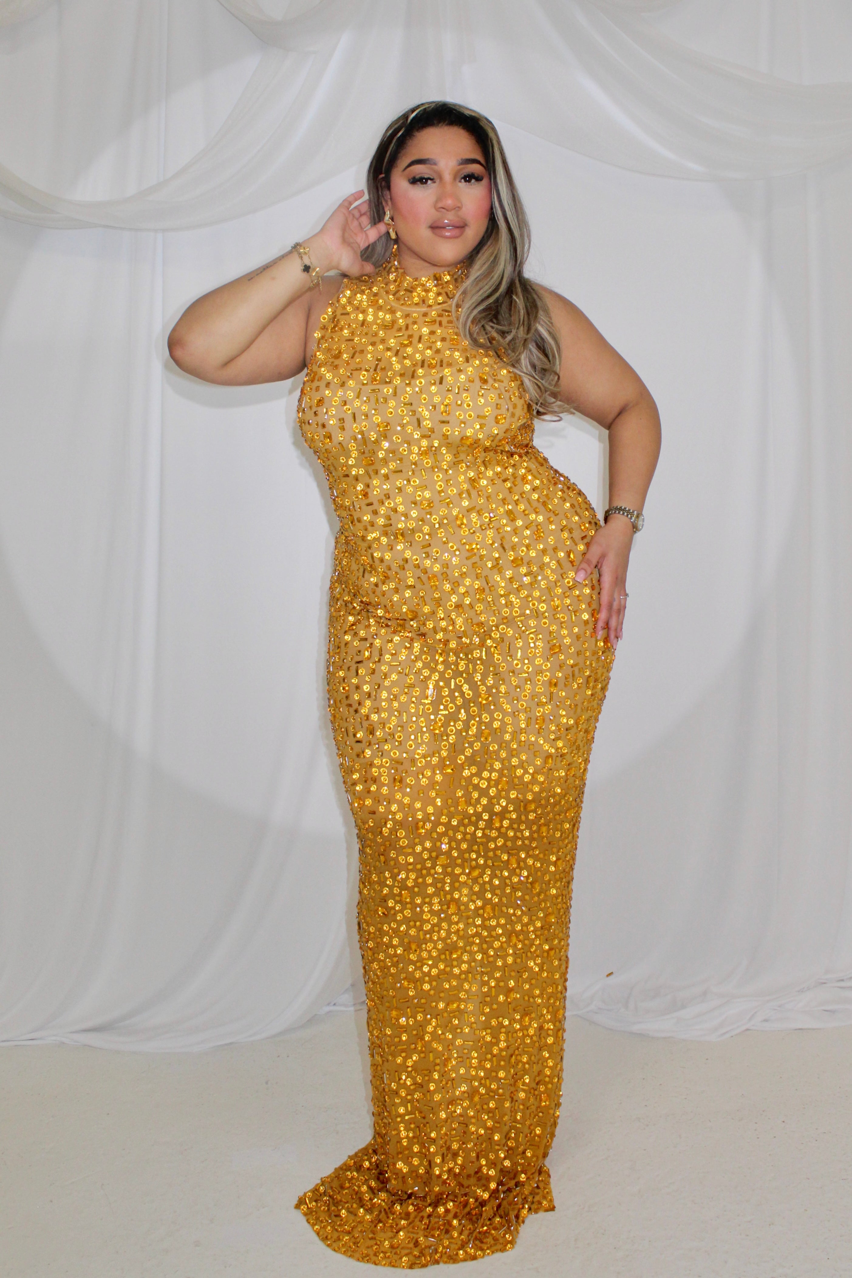 Ruva Dress - Gold