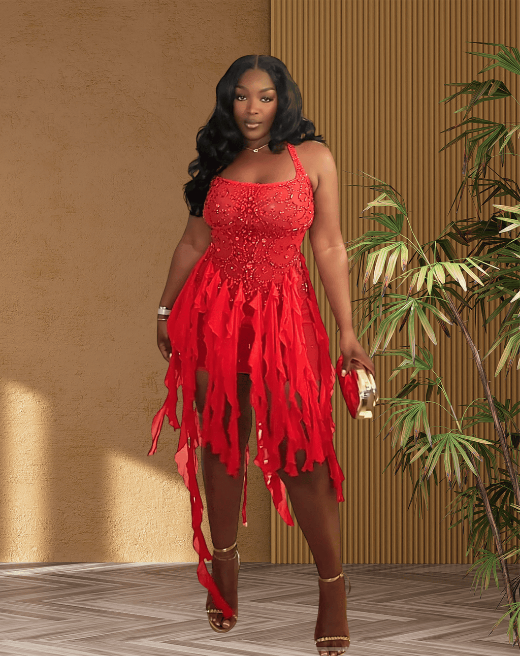 Zuri Dress - Red