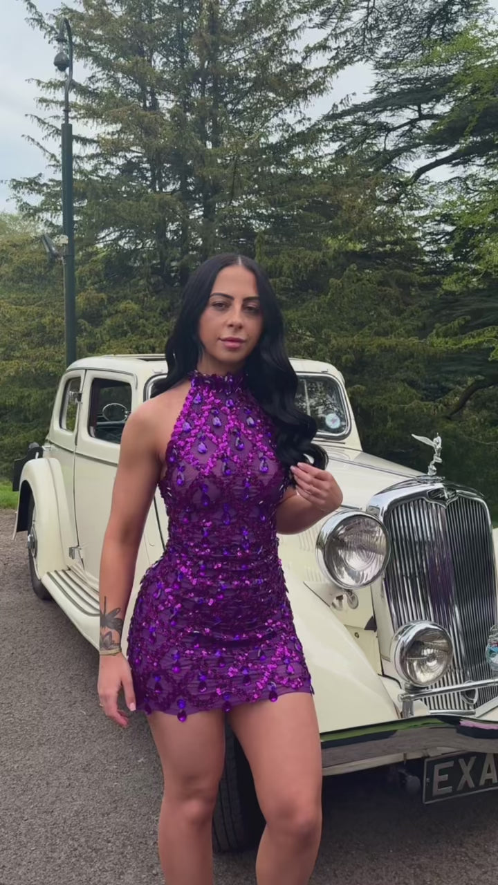 Zuva Mini Dress - Purple